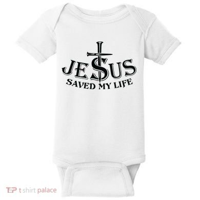 Jesus Saves My Life With Nails Baby Bodysuit
