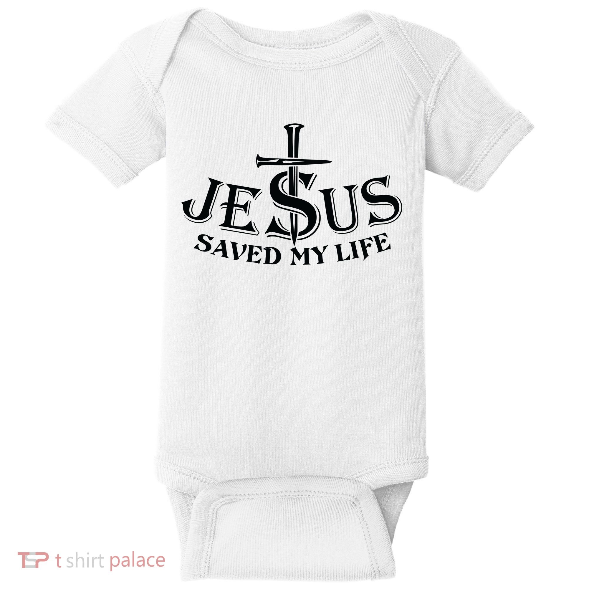 Jesus Saves My Life With Nails Baby Bodysuit
