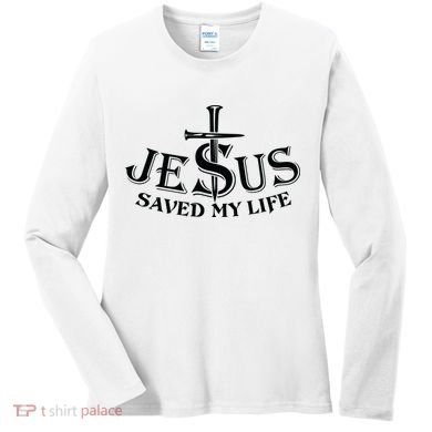 Jesus Saves My Life With Nails Women's Long Sleeve Shirt