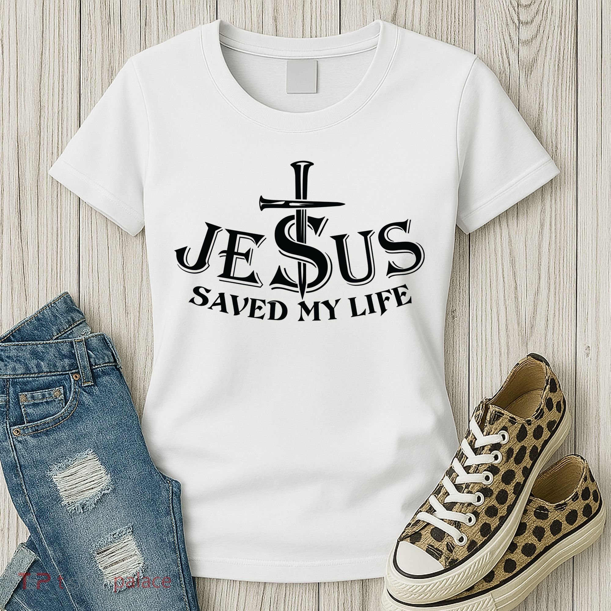 Jesus Saves My Life With Nails Women's T-Shirt