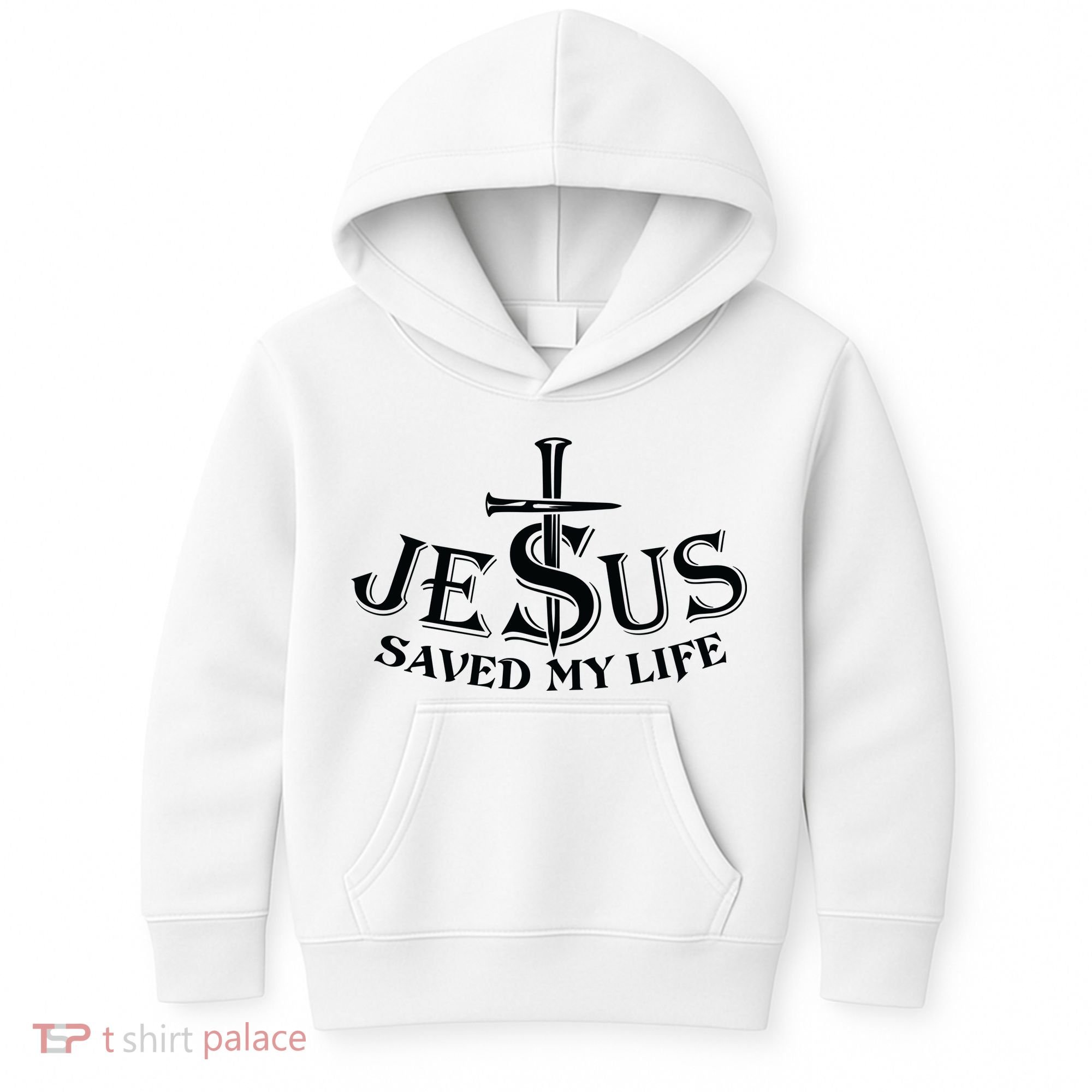 Jesus Saves My Life With Nails Kids Hoodie