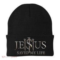 Jesus Saved My Life Christian Religious Believer Beanie thumb 0