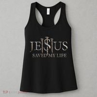 Jesus Saved My Life Christian Religious Believer Women's Tank Top thumb 3