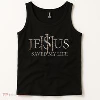 Jesus Saved My Life Christian Religious Believer Tank Top thumb 2