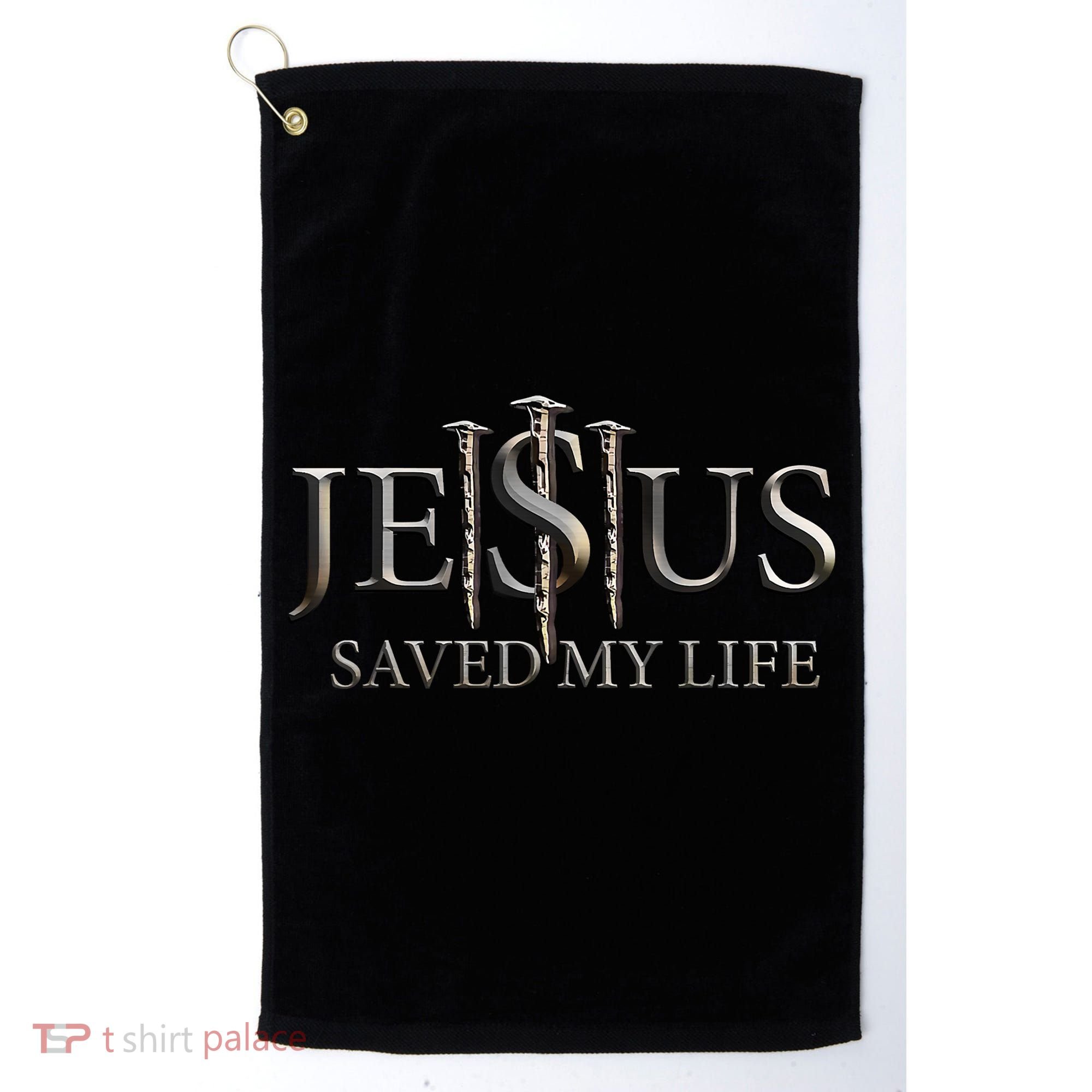 Jesus Saved My Life Christian Religious Believer Golf Towel