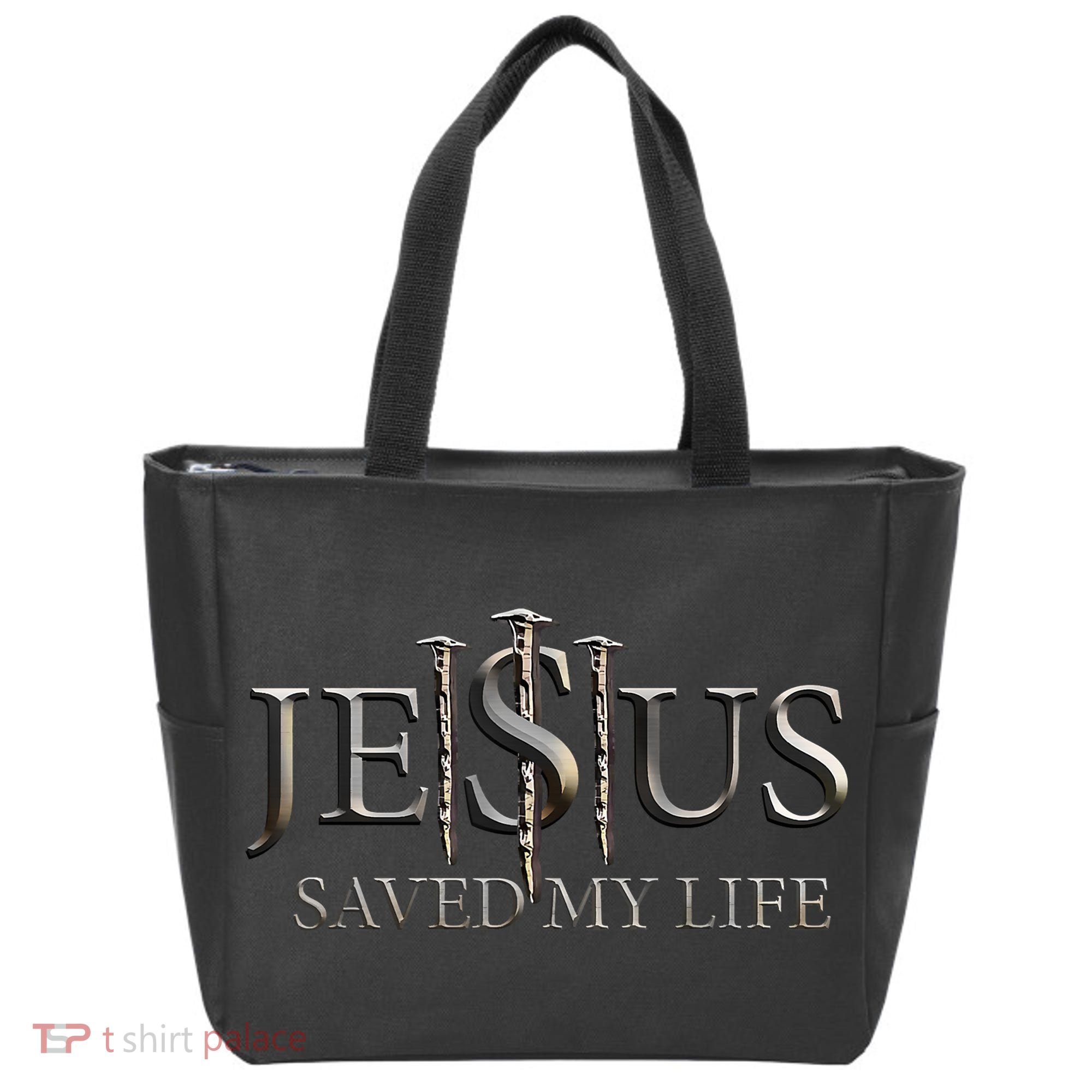 Jesus Saved My Life Christian Religious Believer Tote Bag