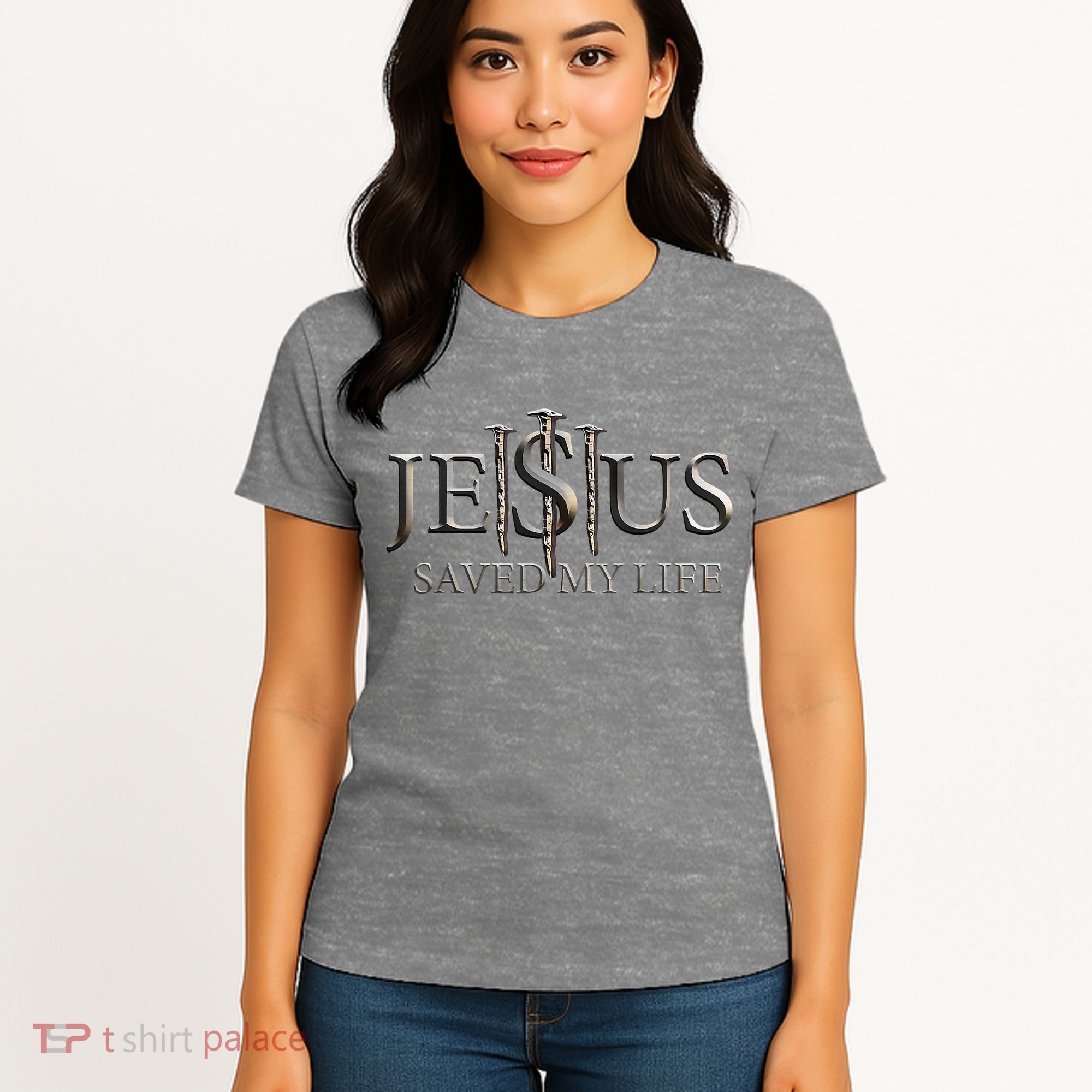 Jesus Saved My Life Christian Religious Believer Women's T-Shirt