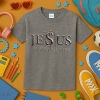 Jesus Saved My Life Christian Religious Believer Kids T-Shirt thumb 3