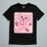 Japanese Strawberry Milk Anime Pin.k Kawaii Axolotl T-Shirt thumb 5