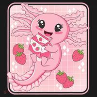 Japanese Strawberry Milk Anime Pin.k Kawaii Axolotl T-Shirt thumb 7