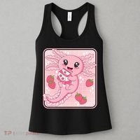 Japanese Strawberry Milk Anime Pin.k Kawaii Axolotl Women's Tank Top thumb 3