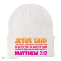 Jesus Said Matthew 7:12 Bible Verse Beanie thumb 0