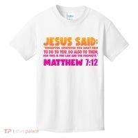 Jesus Said Matthew 7:12 Bible Verse Kids T-Shirt thumb 0