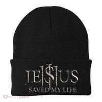 Jesus Saved My Life Christian Religious Believer Beanie thumb 0