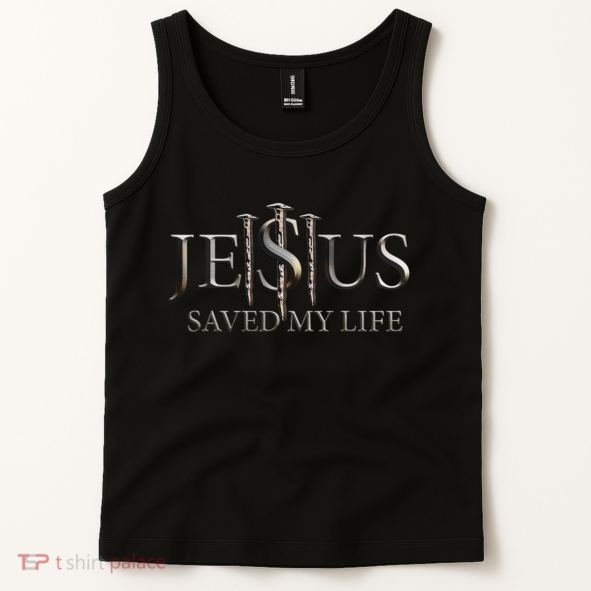Jesus Saved My Life Christian Religious Believer Tank Top