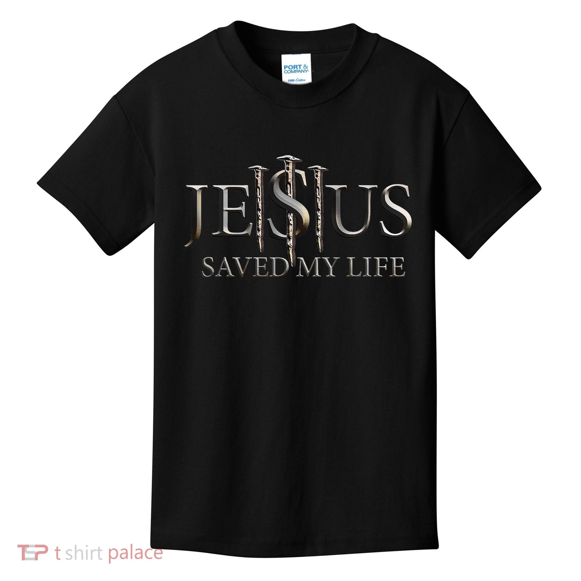 Jesus Saved My Life Christian Religious Believer Kids T-Shirt