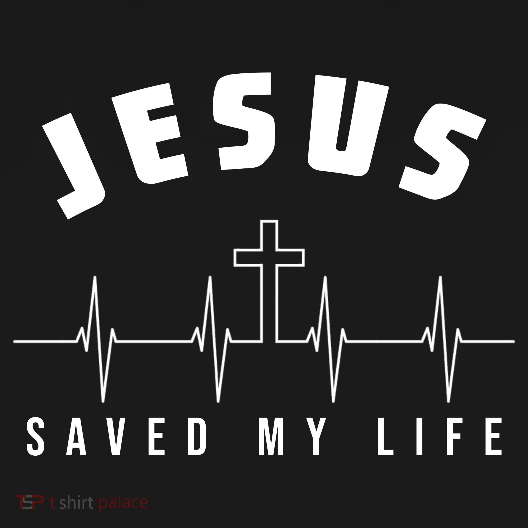 Jesus Saved My Life Cross Heartbeat Women's Hoodie