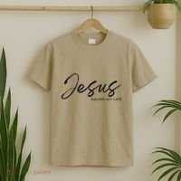 Jesus Saved My Life Modern Christian Religious Minimalist T-Shirt thumb 2