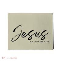 Jesus Saved My Life Modern Christian Religious Minimalist Mousepad thumb 0