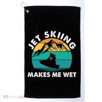 Jet Skiing Makes Me Wet Funny Jet Ski Rider Gift Golf Towel thumb 0