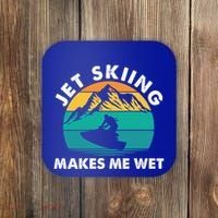 Jet Skiing Makes Me Wet Funny Jet Ski Rider Gift Coaster thumb 0