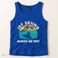 Jet Skiing Makes Me Wet Funny Jet Ski Rider Gift Tank Top thumb 2