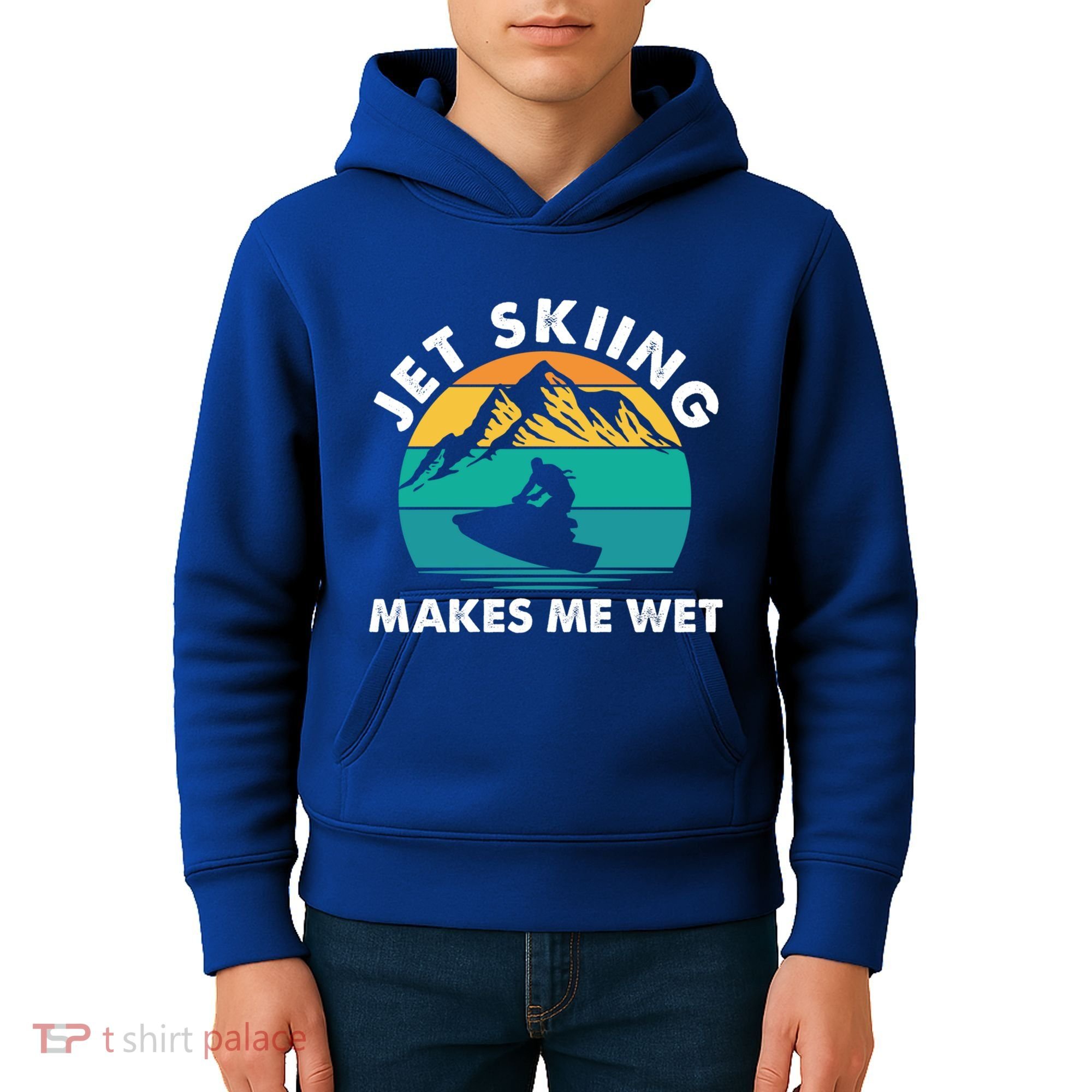Jet Skiing Makes Me Wet Funny Jet Ski Rider Gift Kids Hoodie