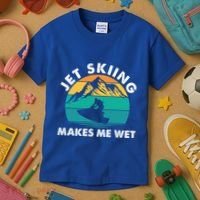 Jet Skiing Makes Me Wet Funny Jet Ski Rider Gift Kids T-Shirt thumb 3