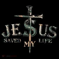 Jesus Saved My Life Army Camo T-Shirt thumb 7