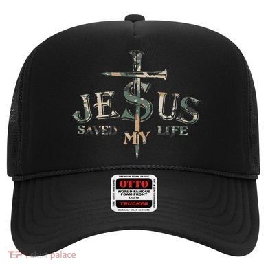 Jesus Saved My Life Army Camo Hat
