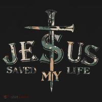 Jesus Saved My Life Army Camo Women's T-Shirt thumb 6