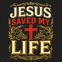Jesus Saved My Life Bold Art Christian Faith Statement Women's Sweatshirt thumb 2