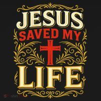 Jesus Saved My Life Bold Art Christian Faith Statement Visor thumb 3