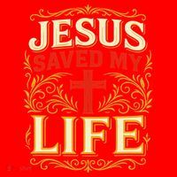 Jesus Saved My Life Bold Art Christian Faith Statement Santa Hat thumb 1