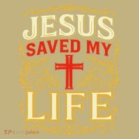 Jesus Saved My Life Bold Art Christian Faith Statement Polo thumb 2
