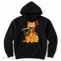 Japanese Samurai Ninja Cat Kawaii Anime Hoodie thumb 0