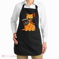 Japanese Samurai Ninja Cat Kawaii Anime Apron thumb 2