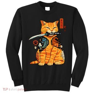 Japanese Samurai Ninja Cat Kawaii Anime Sweatshirt