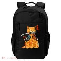 Japanese Samurai Ninja Cat Kawaii Anime Backpack thumb 0
