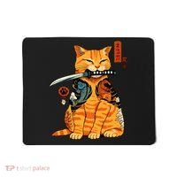 Japanese Samurai Ninja Cat Kawaii Anime Mousepad thumb 0