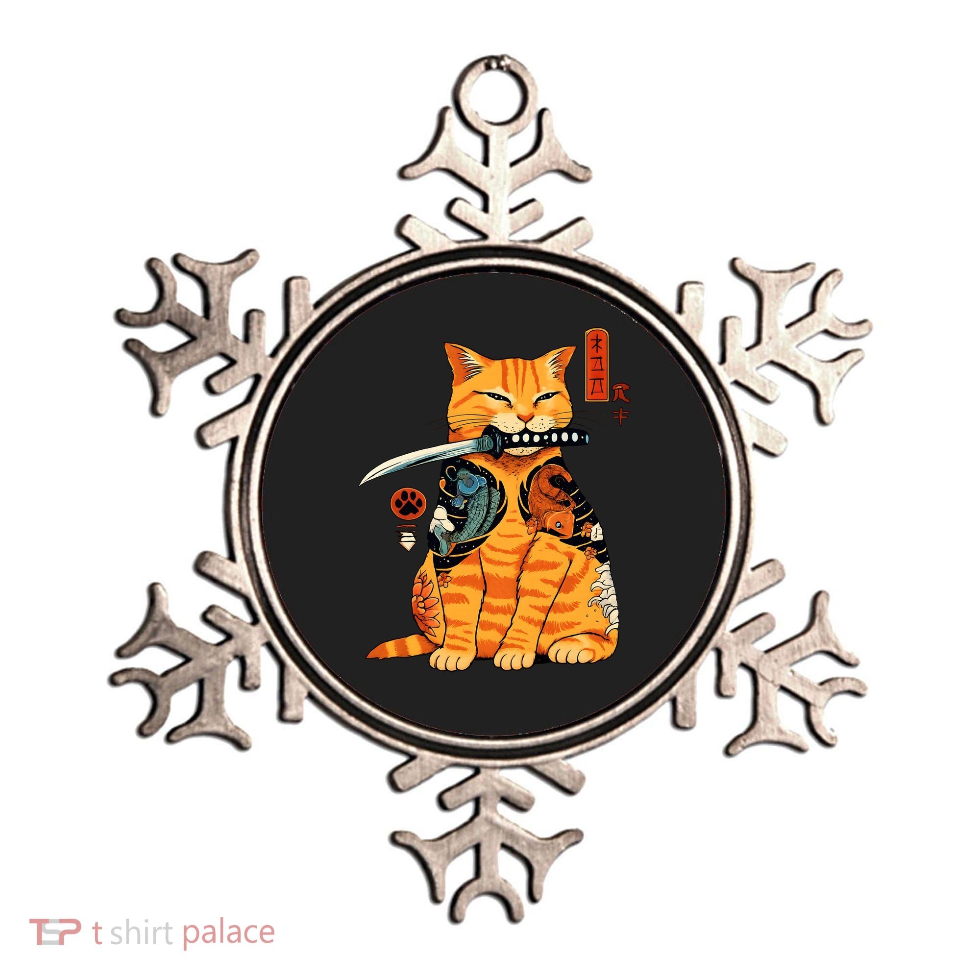 Japanese Samurai Ninja Cat Kawaii Anime Ornament