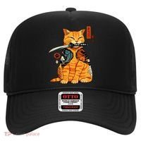 Japanese Samurai Ninja Cat Kawaii Anime Hat thumb 0