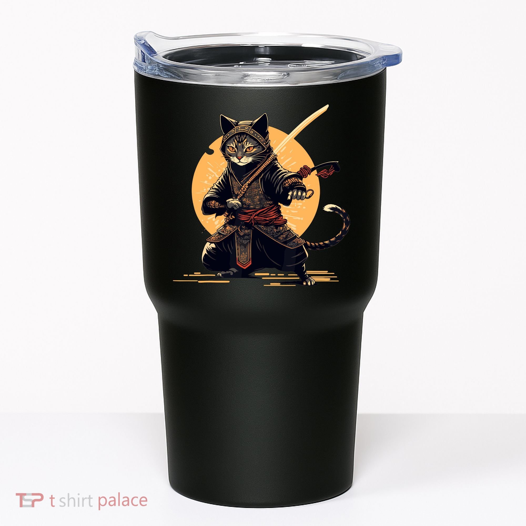 Japanese Samurai Ninja Cat Anime Kawaii Catzilla Cat Tumbler