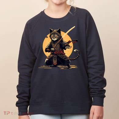 Japanese Samurai Ninja Cat Anime Kawaii Catzilla Cat Women's Sweatshirt
