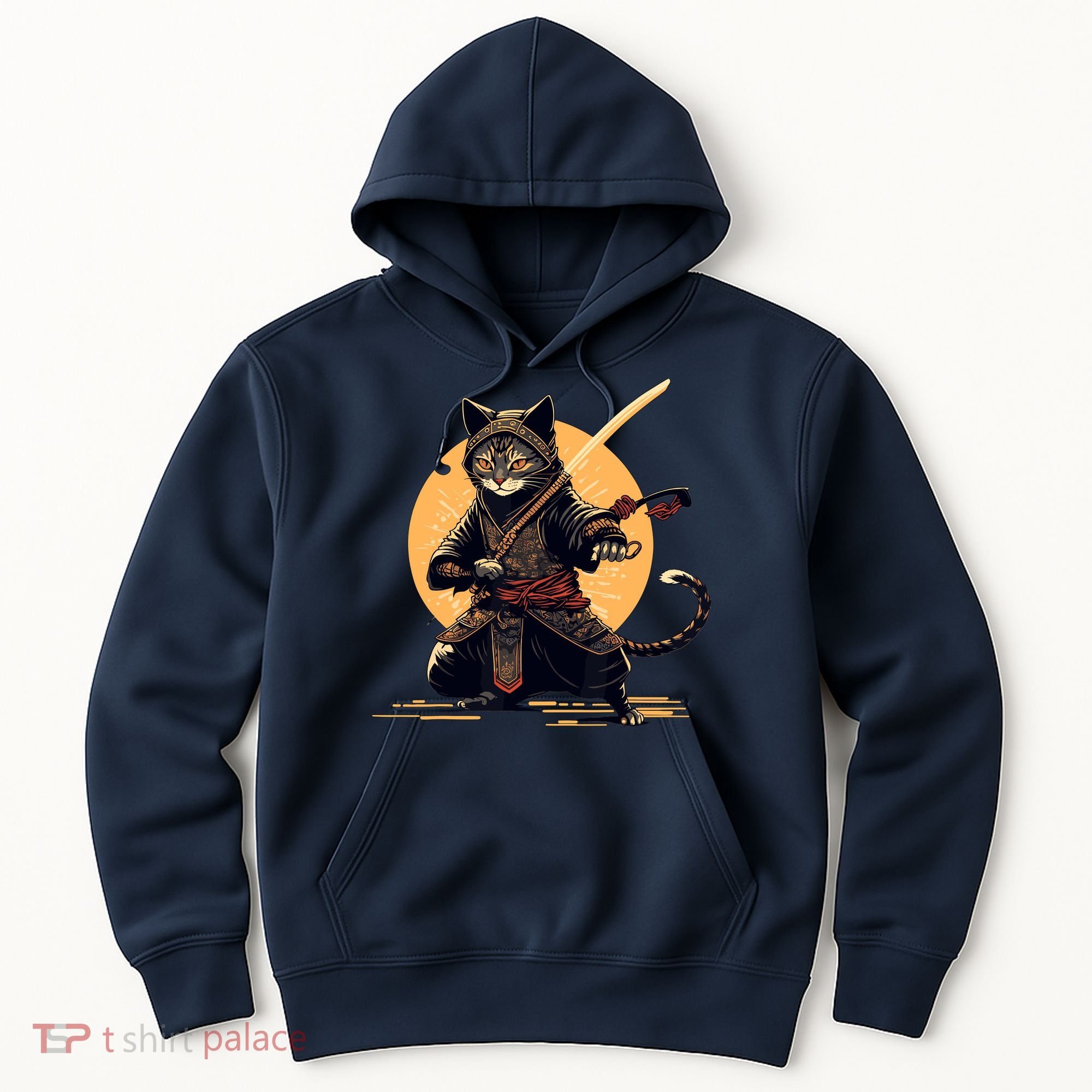 Japanese Samurai Ninja Cat Anime Kawaii Catzilla Cat Hoodie