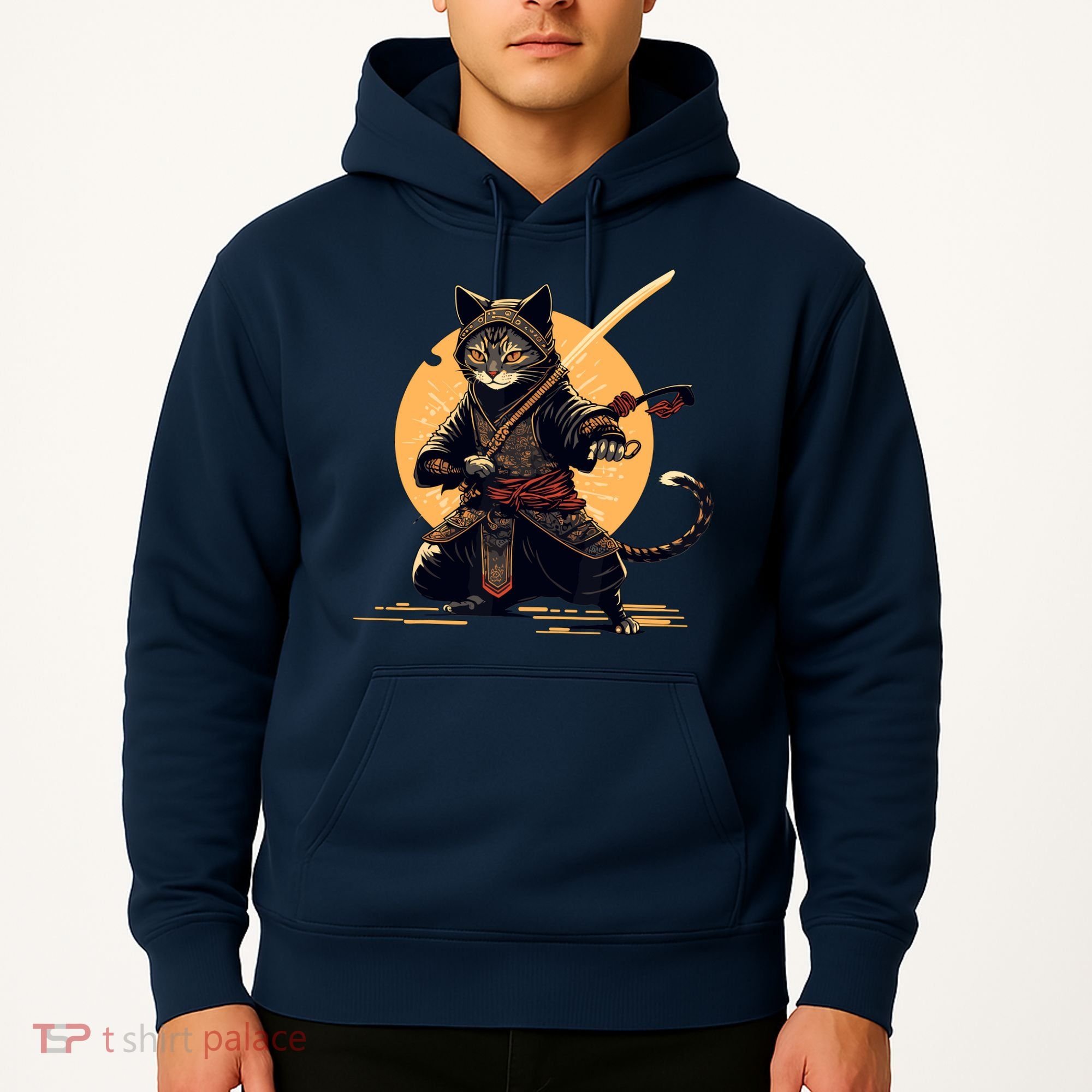 Japanese Samurai Ninja Cat Anime Kawaii Catzilla Cat Hoodie