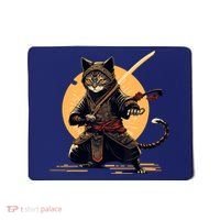 Japanese Samurai Ninja Cat Anime Kawaii Catzilla Cat Mousepad thumb 0