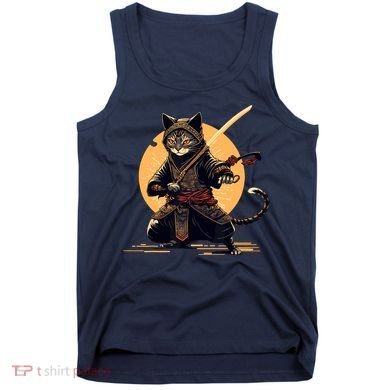 Japanese Samurai Ninja Cat Anime Kawaii Catzilla Cat Tank Top