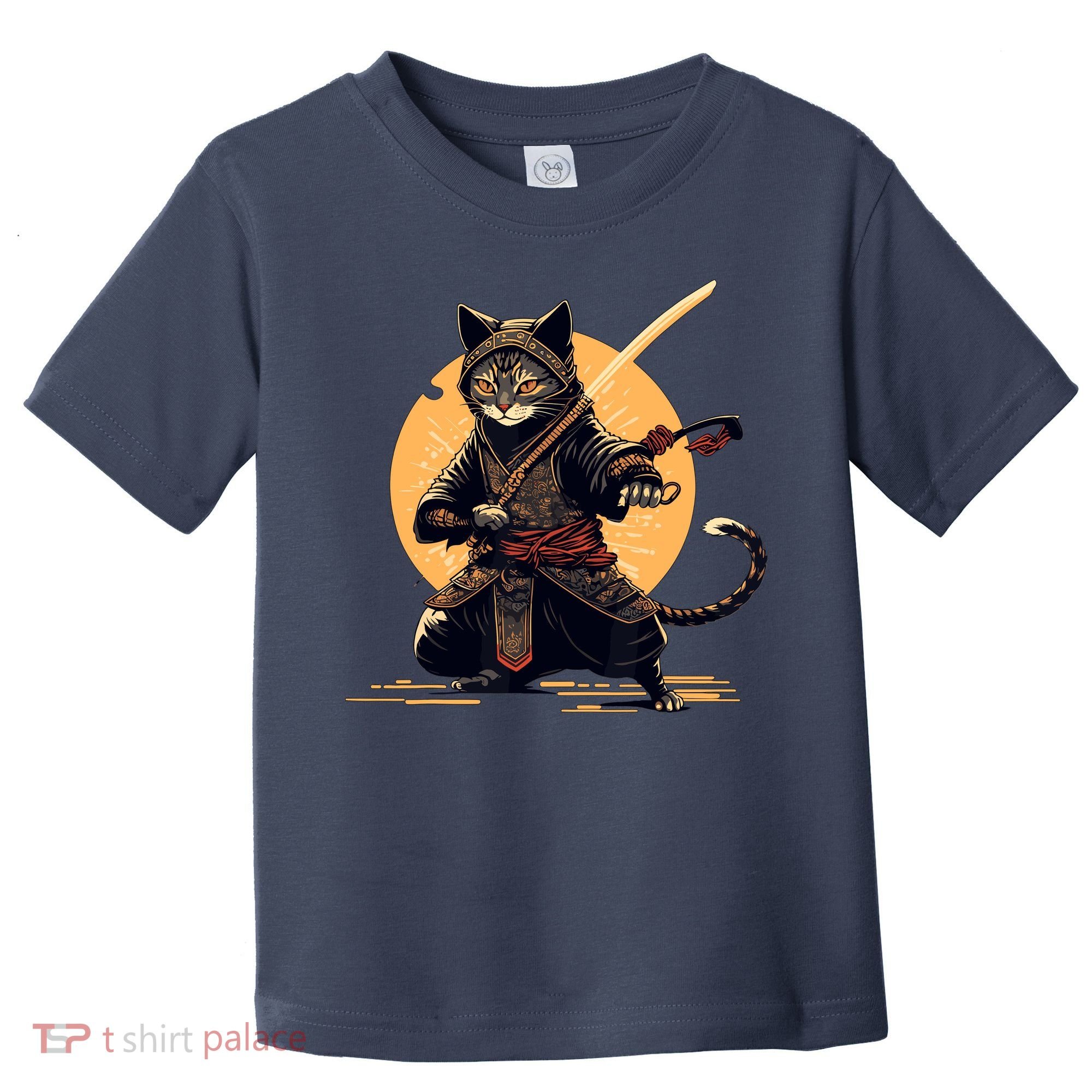 Japanese Samurai Ninja Cat Anime Kawaii Catzilla Cat Toddler T-Shirt