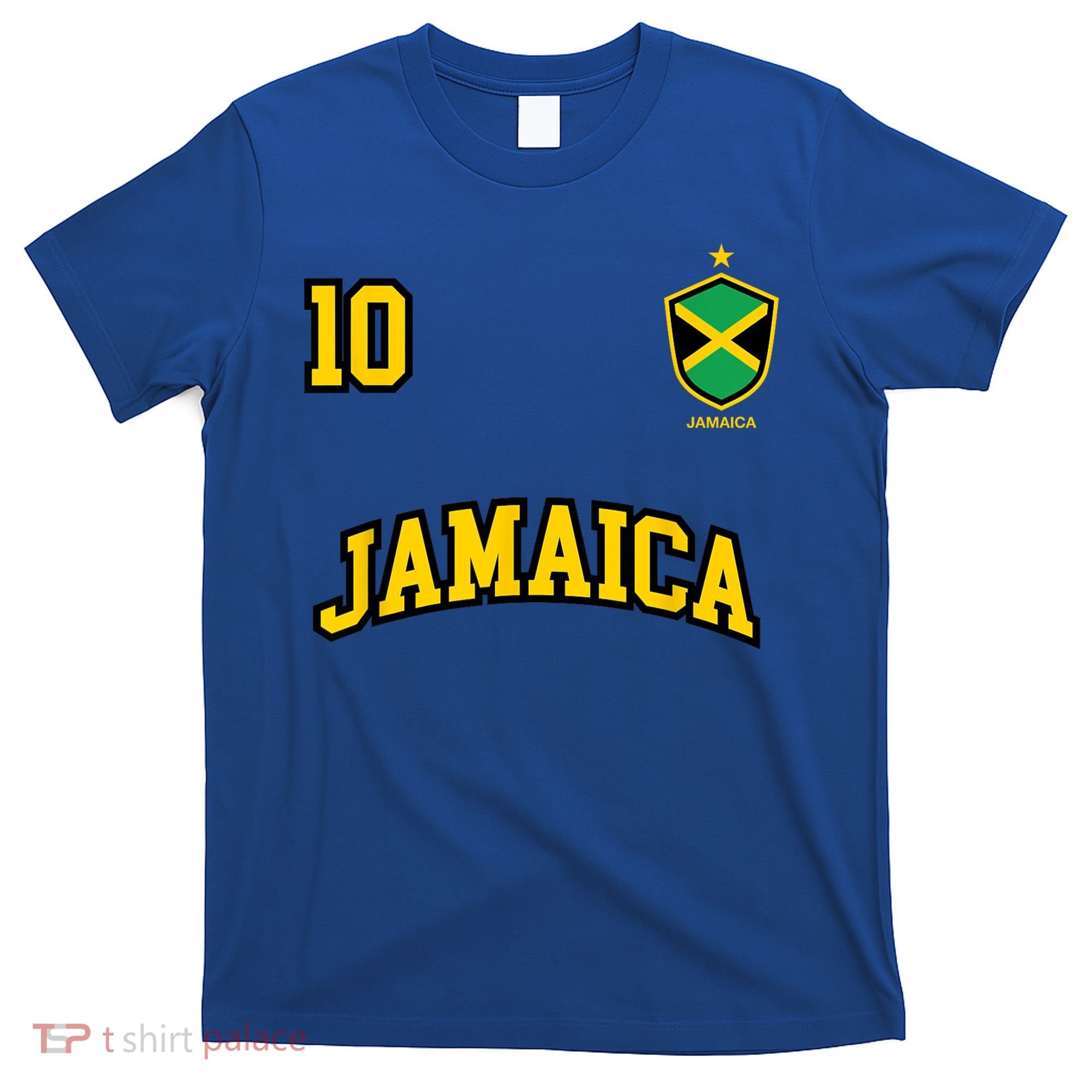 Jamaica Shirts Number 10 Soccer Team Sports Jamaican Flag T-Shirt